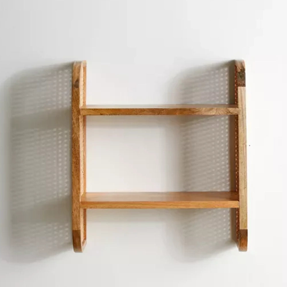 Urban Den Rattan Wooden Wall Shelf