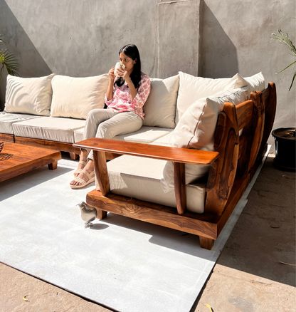 Urban Peninsula l shaped Sectional Sofa Set