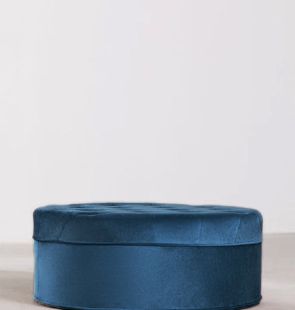 Solid Velvet Round Pouffe Gabby
