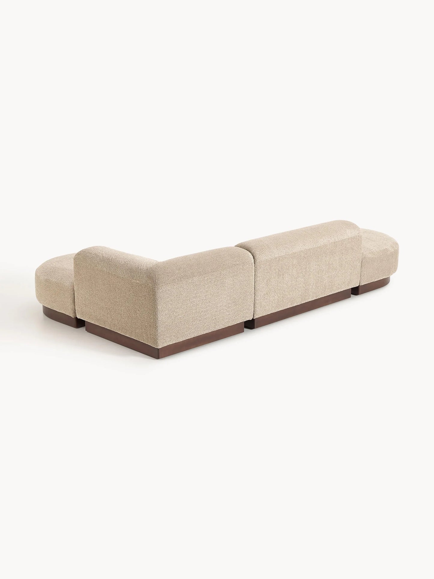 Modular corner sofa in Teddy bouclé