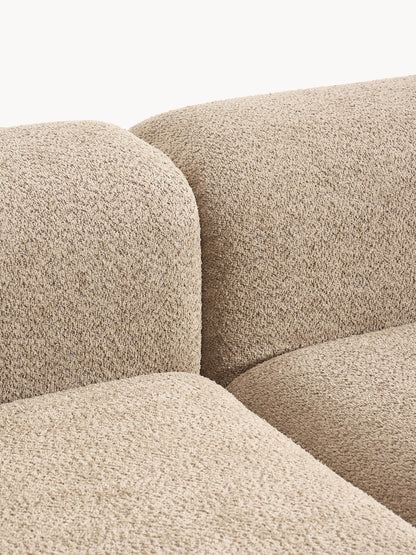 Modular corner sofa in Teddy bouclé