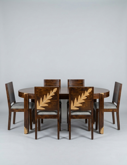 Fern Solid Wood 4, 6 Seater Dining chair  Set