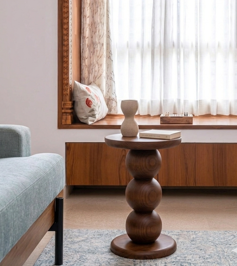 Modern Sculptural End Table
