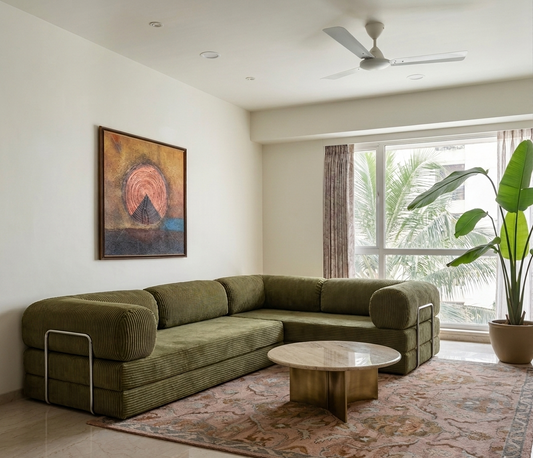 Urban den Snuggle L shape corner sofa-cum bed