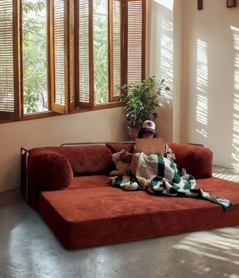 Urban den Snuggle L shape corner sofa-cum bed