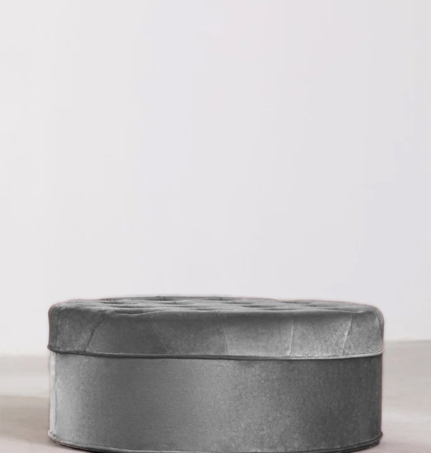 Solid Velvet Round Pouffe Gabby