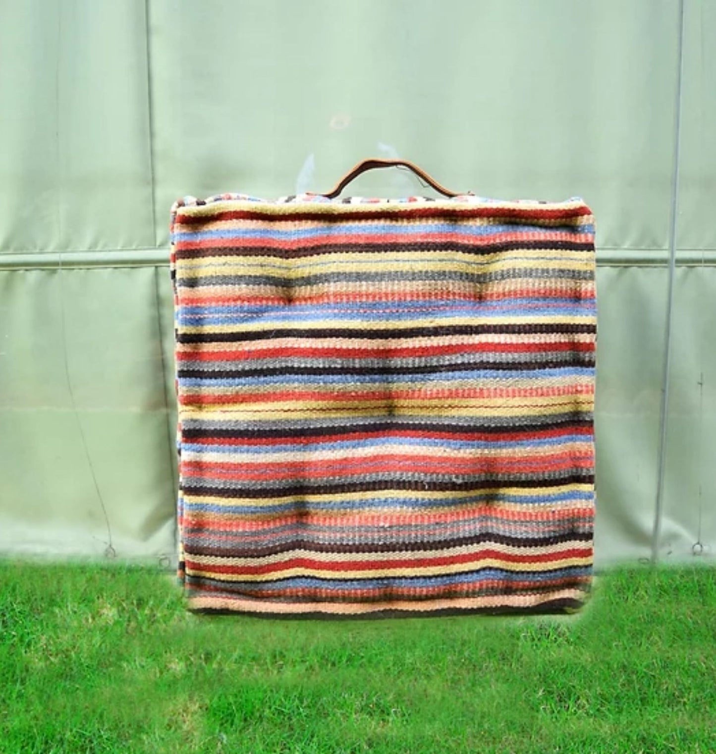 striped floor cushion