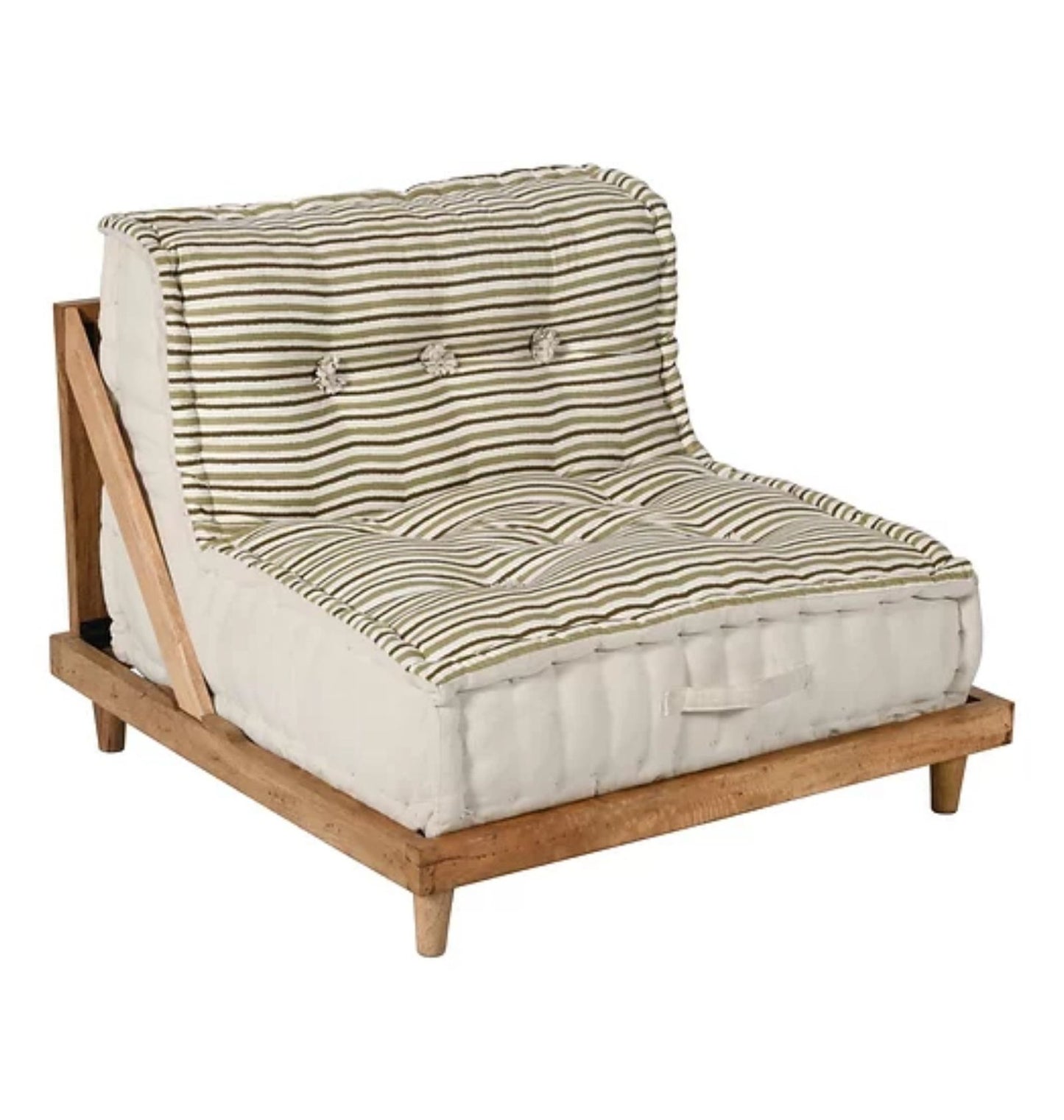 Striped Floor Sofa Block Print Attached