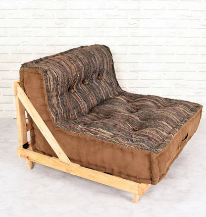 Solid Leather Canvas Sofa For Floor  Multi-Functional
