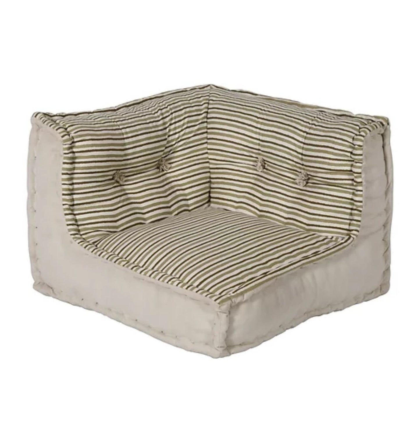 Full Set Floor Sofa Striped Seating In Striped Pattern