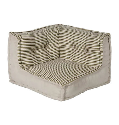 Full Set Floor Sofa Striped Seating In Striped Pattern