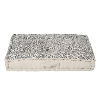 Full Set Low Floor Sofa In Grey Color Print Pattern