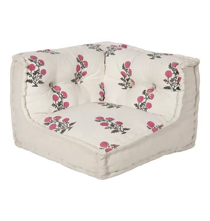 Full Set Floor Sofa In Flower Printed Design | Floor Seating Sofa