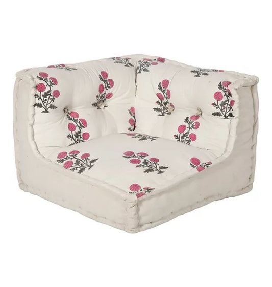 Full Set Floor Sofa In Flower Printed Design | Floor Seating Sofa