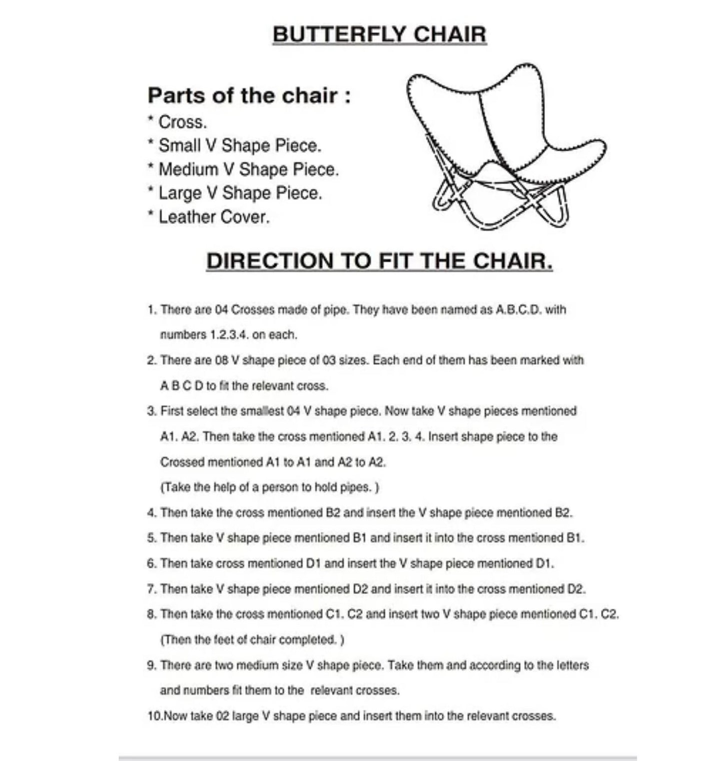 Solid Knockdown Butterfly Chair In Printed Design