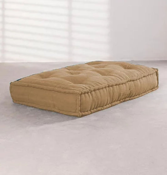 Beautiful Peachy Brown Print Floor Pad Sofa Mattress