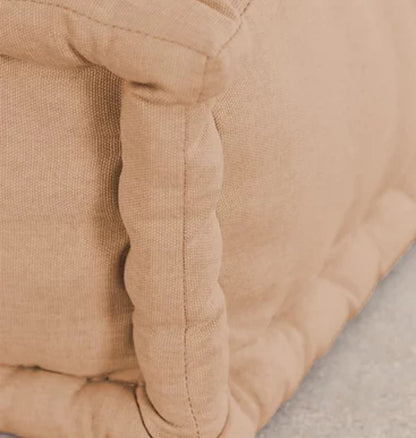 Beautiful Peachy Brown Print Floor Pad Sofa Mattress
