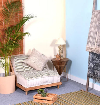 striped floor sofa