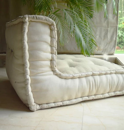 Modular Design Summer Khadi Floor Sofa Chair In Light Dusky