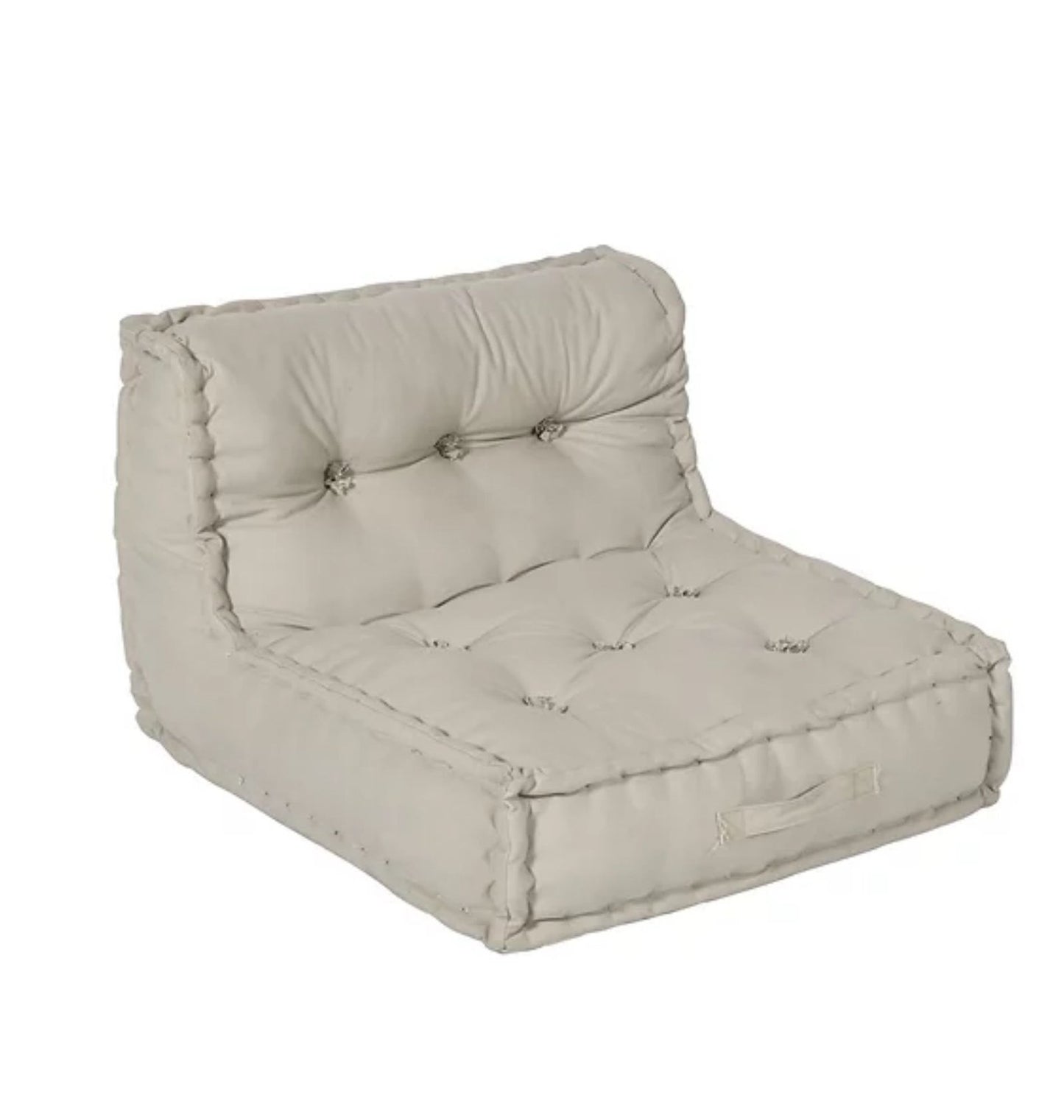 Solid Pastel Grey Floor Sofa Fit Perfectly In Wooden Pallet