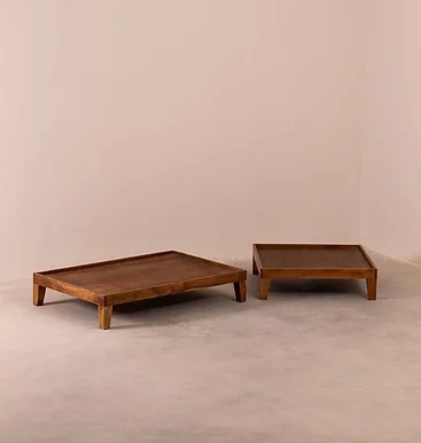 Modular Urban Sofa With Foot Rest In Solid Wood