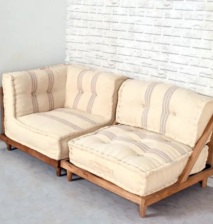 Simply Design Corner Floor Sofa In Solid wood