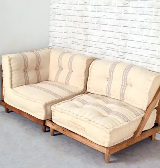 Simply Design Corner Floor Sofa In Solid wood