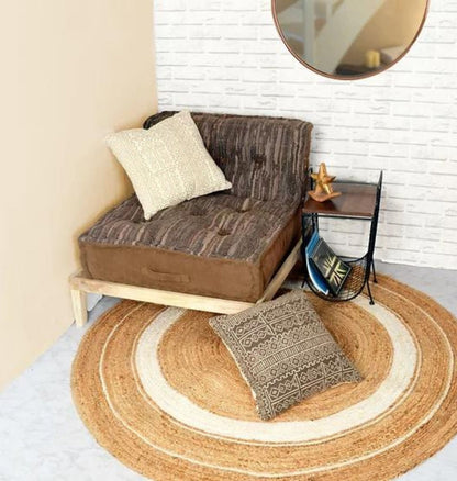 leather canvas sofa