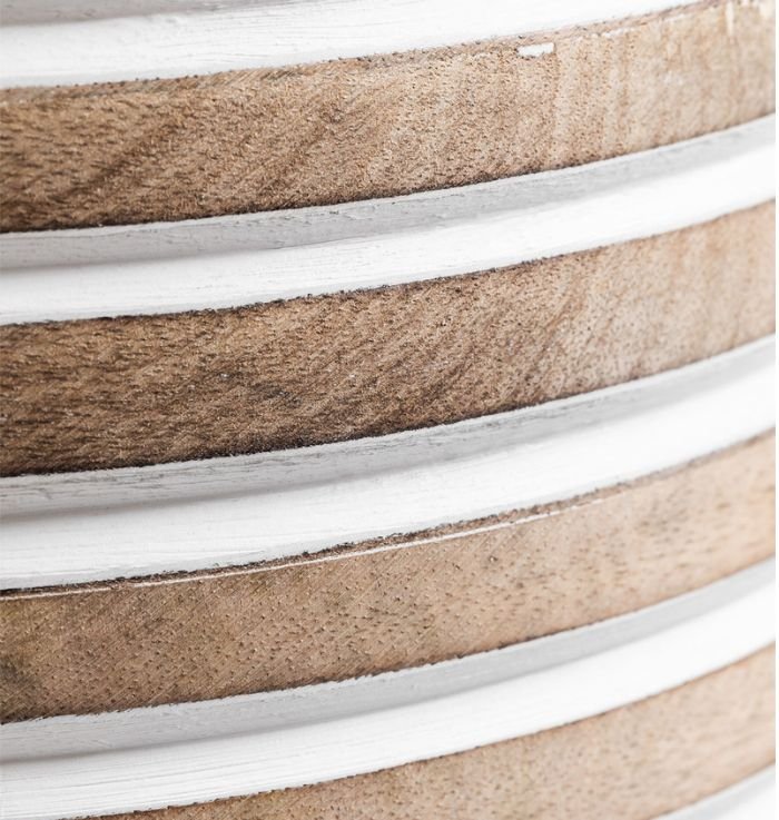 Sleek and Stylish Solid Mango Wood Flower Vase for Chic Home Decor