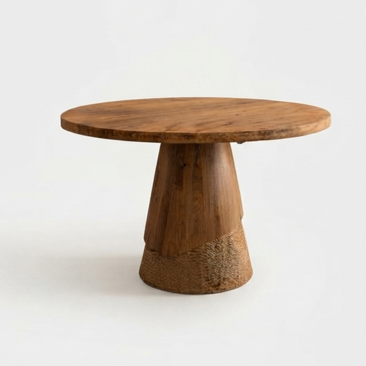 Organic Round Pedestal Dining Table