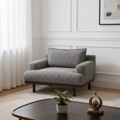 Lumi 1-Seater Boucle Fabric Sofa