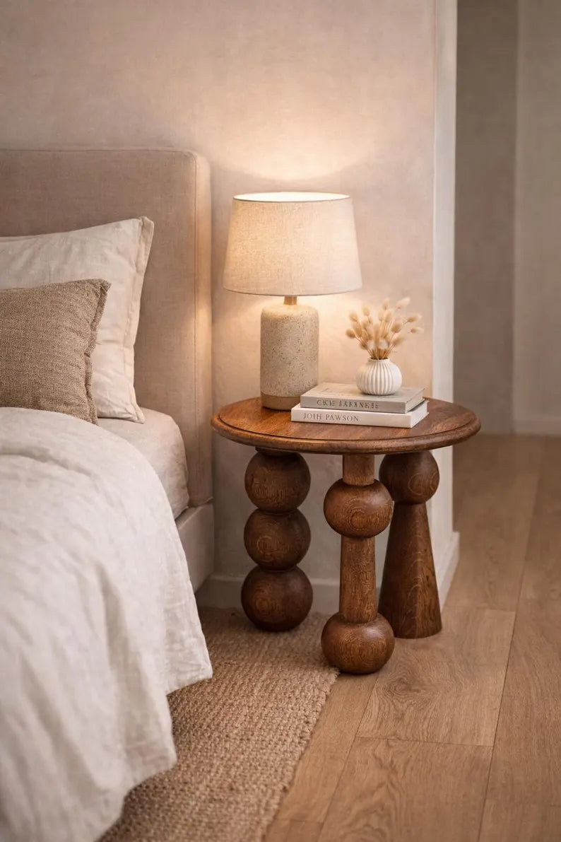 Urban Den Wood Accent Coffee Table, Rustic End Table for Living Room