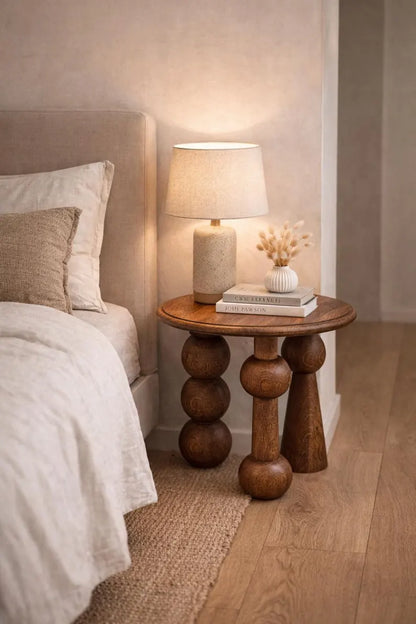 Urban Den Wood Accent Coffee Table, Rustic End Table for Living Room