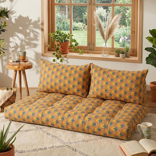 Jaipuri Bloom Low Seating Floor pad Cushion s4