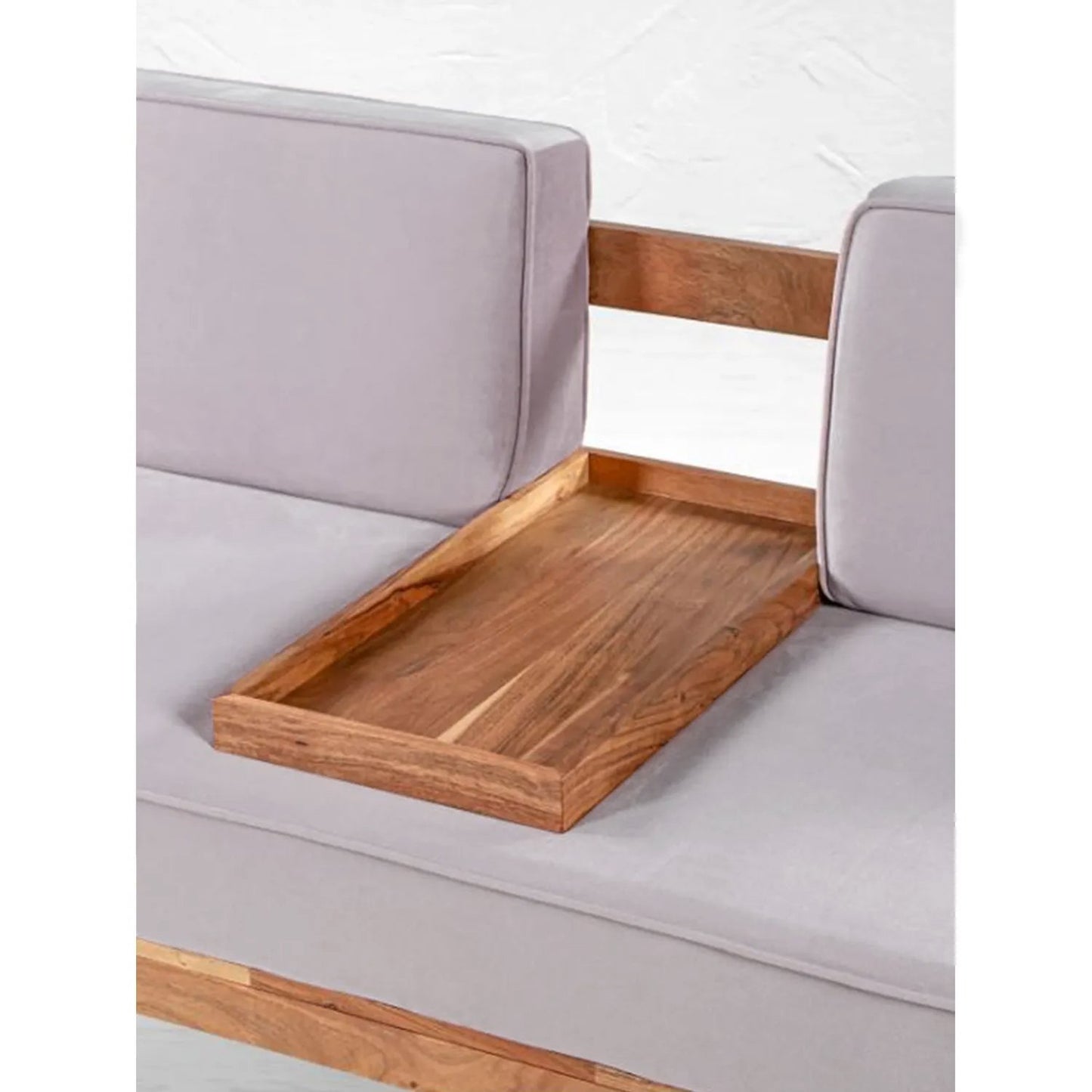 Velvet Fern 2 Seater Couch Sofa In Solid Wood