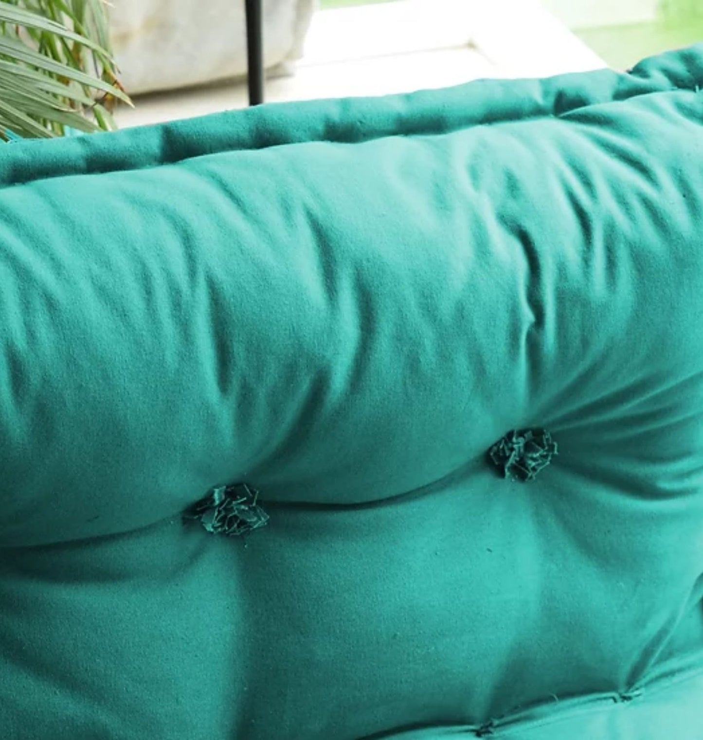 Turquoise Lazy Sofa In Solid Green Color
