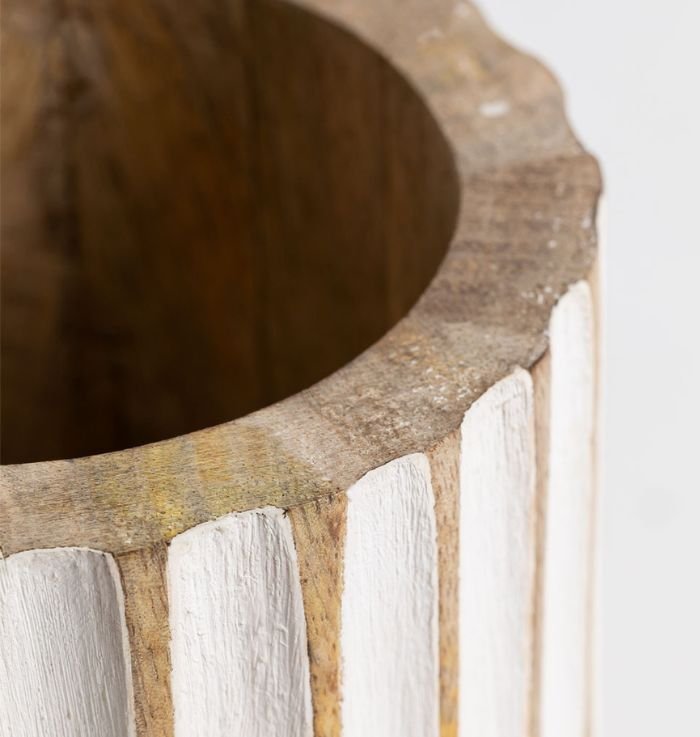 Boho Chic Mango Wood Vase Set of 3