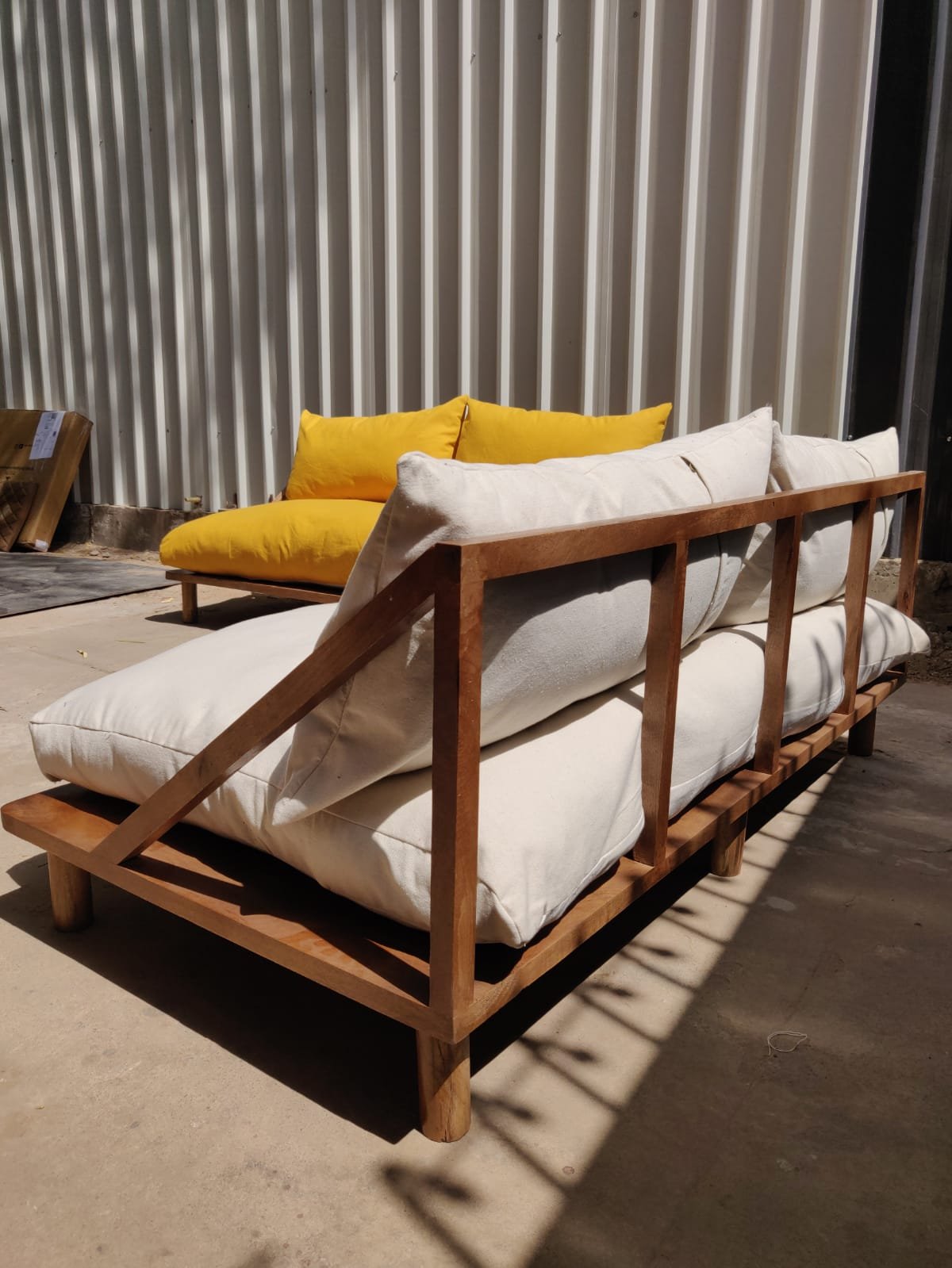 Urban Day Floor Sofa In Solid wood | 2 Seater Sofa