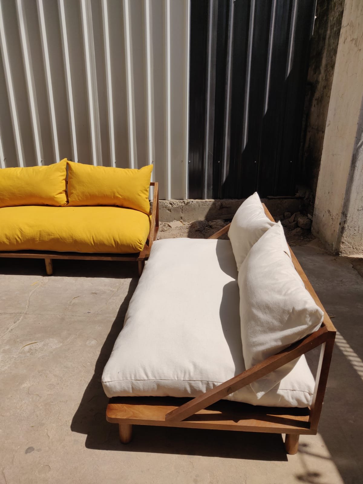 Urban Day Floor Sofa In Solid wood | 2 Seater Sofa