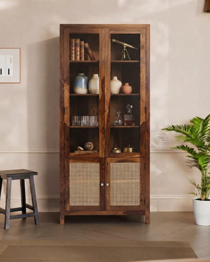 The Lumina Cane-Panel Display Cabinet
