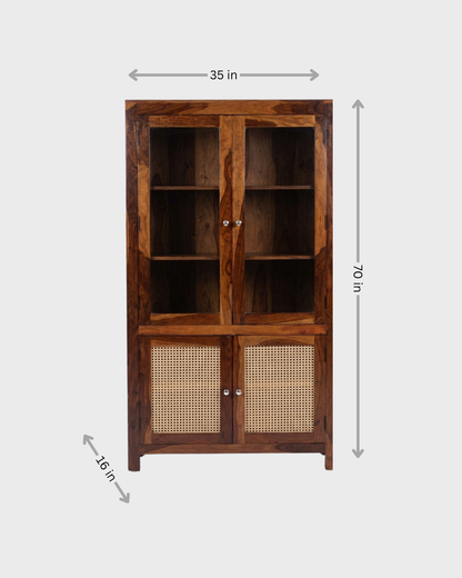 The Lumina Cane-Panel Display Cabinet