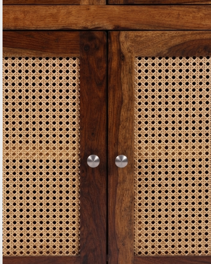 The Lumina Cane-Panel Display Cabinet