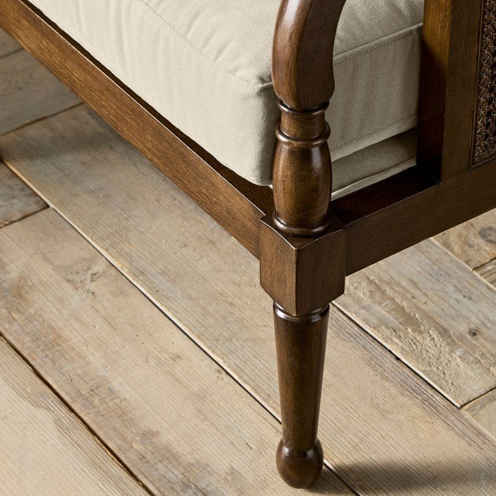 Urban Heritage Plush Wooden Armchair