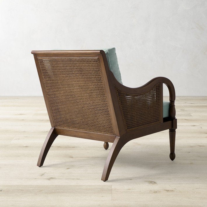Urban Heritage Plush Wooden Armchair
