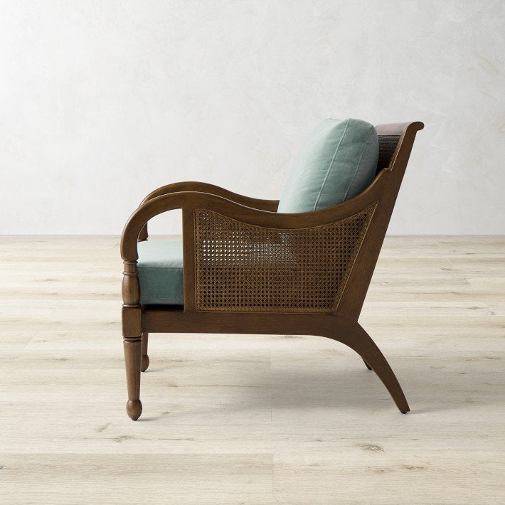 Urban Heritage Plush Wooden Armchair