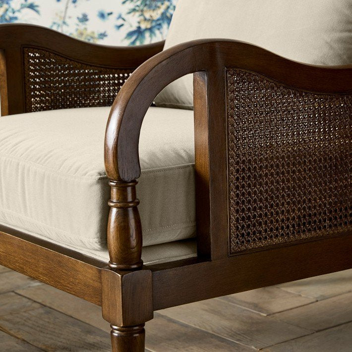 Urban Heritage Plush Wooden Armchair