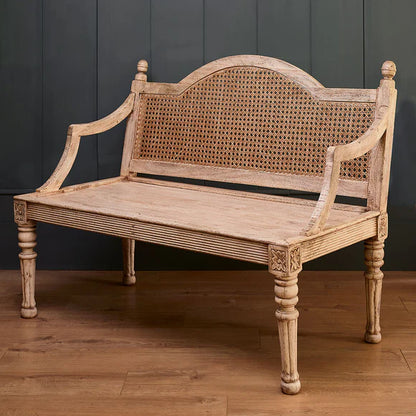 Urban Den Artisanal Wood Rattan Sofa