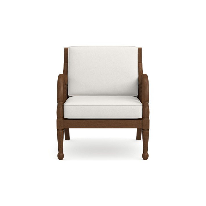 Urban Heritage Plush Wooden Armchair