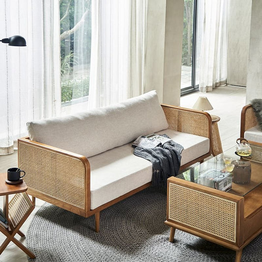 Urban Den Cane-Regal Solid Wood Sofa Set