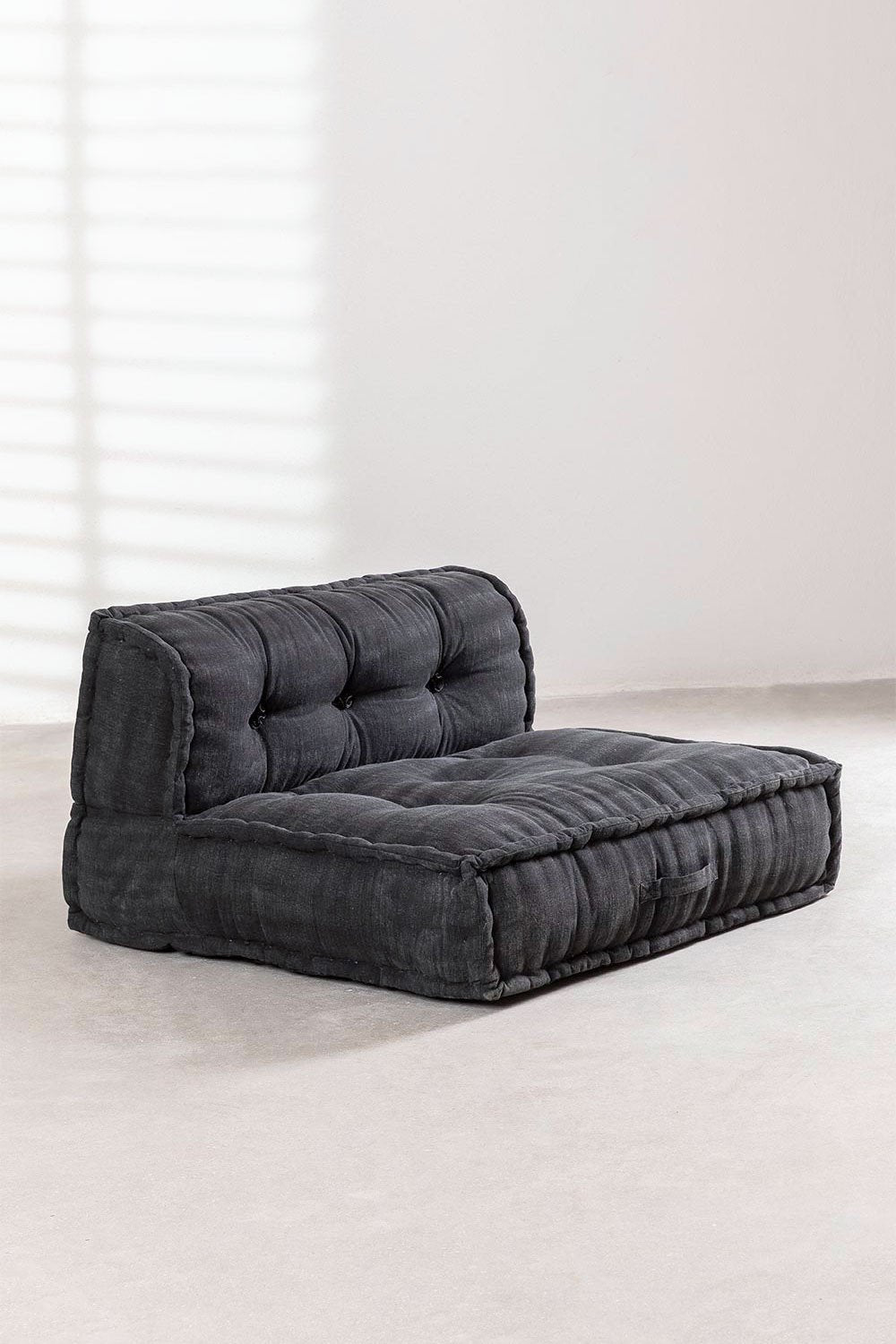 Full Floor Couch Seating Set In Black Color | Floor Sofa